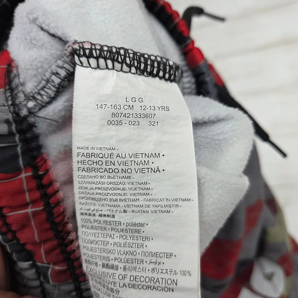 Nike Russell Wilson Dangeruss Camo Joggers Kids Large(12-13) Grey Red Grid Pants